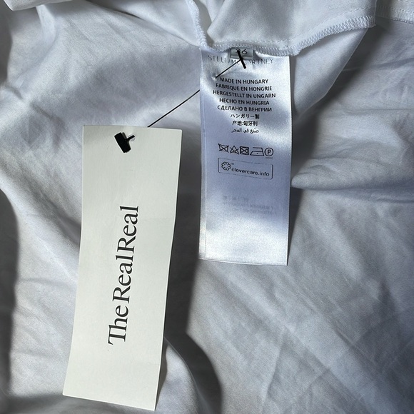 Stella McCartney white off shoulder puff sleeve peasant top blouse shirt - Picture 4 of 12